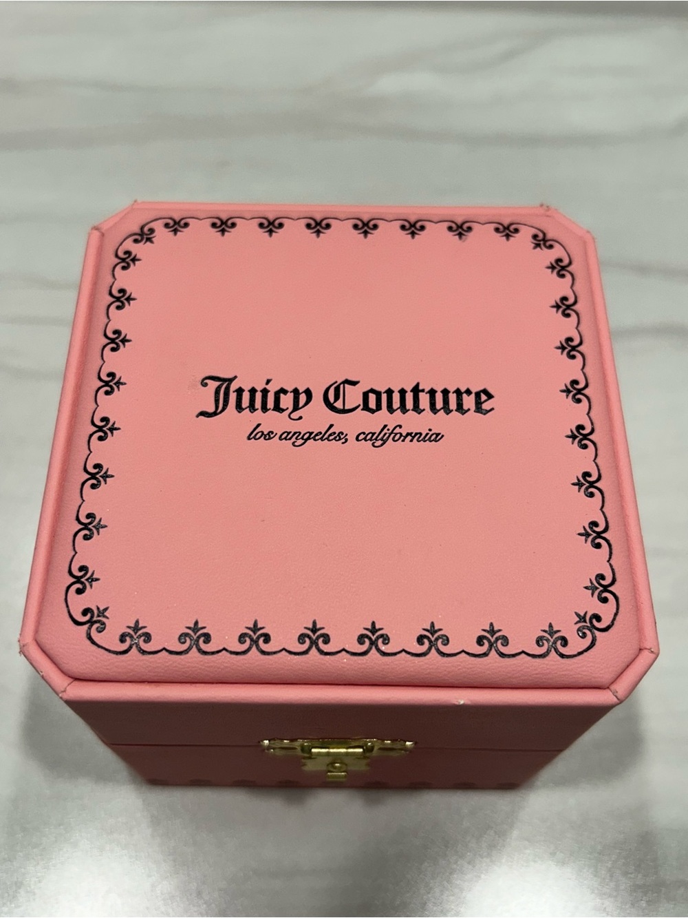 Juicy Couture Silver Crystal Dial Watch with Black Strap in Pink Box - Picture 5 of 6